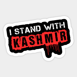 I Stand With Kashmir, Free Kashmir Resolve Political Issue Sticker